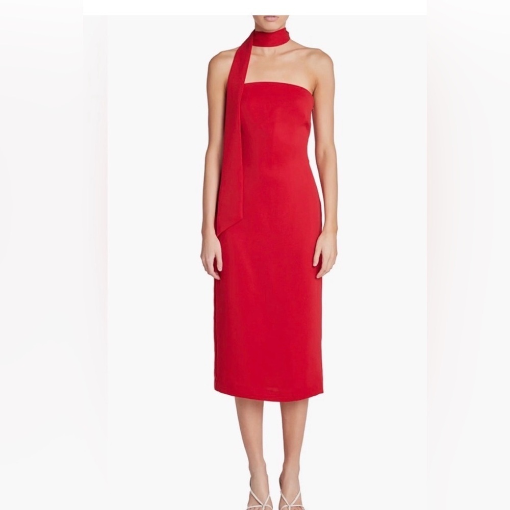 ENDLESS ROSE NWT STRAPLESS SCARF COLUMN MIDI halter DRESS S party home coming - Picture 2 of 8